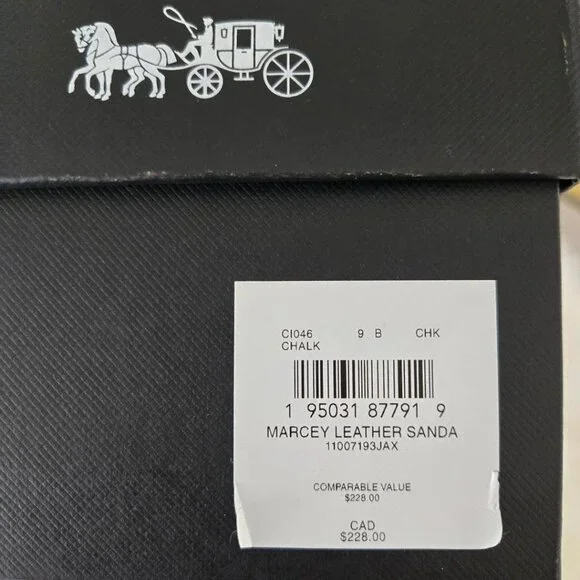 Coach Marcey leather heel sandal slide BRAND NEW! size 9 - Picture 12 of 14